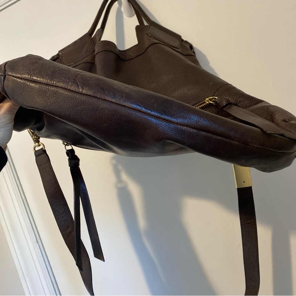 Foley + Corinna Mid City Tote Dark Brown Leather Shoulder Bag - Picture 14 of 14